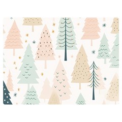 Trees Christmas Two Sides Premium Plush Fleece Blanket (Extra Small)