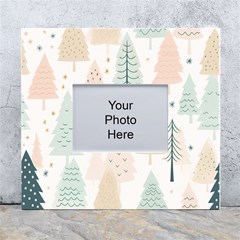 Trees Christmas White Wall Photo Frame 5  x 7 