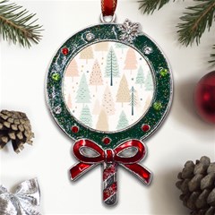 Trees Christmas Metal X Mas Lollipop with Crystal Ornament