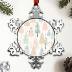 Trees Christmas Metal Small Snowflake Ornament