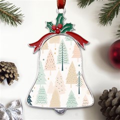 Trees Christmas Metal Holly Leaf Bell Ornament