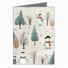 Snowman Snow Christmas Greeting Card