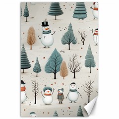 Snowman Snow Christmas Canvas 20  X 30  by Ravend