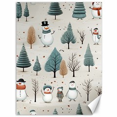 Snowman Snow Christmas Canvas 36  X 48  by Ravend