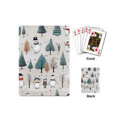 Snowman Snow Christmas Playing Cards Single Design (mini) by Ravend