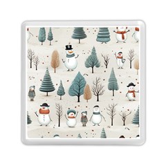 Snowman Snow Christmas Memory Card Reader (square) by Ravend