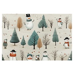 Snowman Snow Christmas Banner And Sign 6  X 4  by Ravend