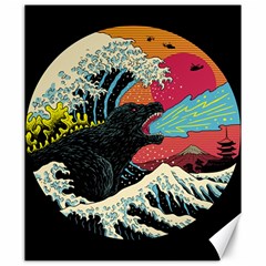 Retro Wave Kaiju Godzilla Japanese Pop Art Style Canvas 20  X 24  by Modalart