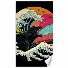 Retro Wave Kaiju Godzilla Japanese Pop Art Style Canvas 40  X 72  by Modalart