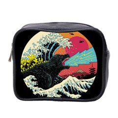 Retro Wave Kaiju Godzilla Japanese Pop Art Style Mini Toiletries Bag (two Sides) by Modalart