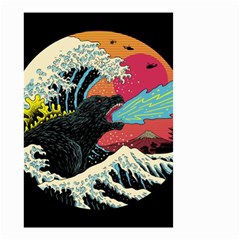 Retro Wave Kaiju Godzilla Japanese Pop Art Style Small Garden Flag (two Sides) by Modalart