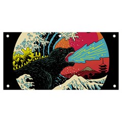 Retro Wave Kaiju Godzilla Japanese Pop Art Style Banner And Sign 6  X 3  by Modalart