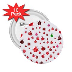 Beetle Animals Red Green Fly 2 25  Buttons (10 Pack)  by Amaryn4rt