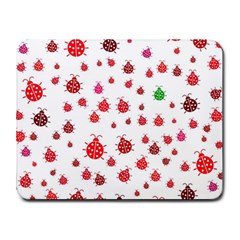 Beetle Animals Red Green Fly Small Mousepad by Amaryn4rt