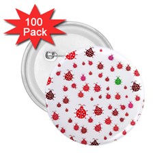 Beetle Animals Red Green Fly 2 25  Buttons (100 Pack)  by Amaryn4rt