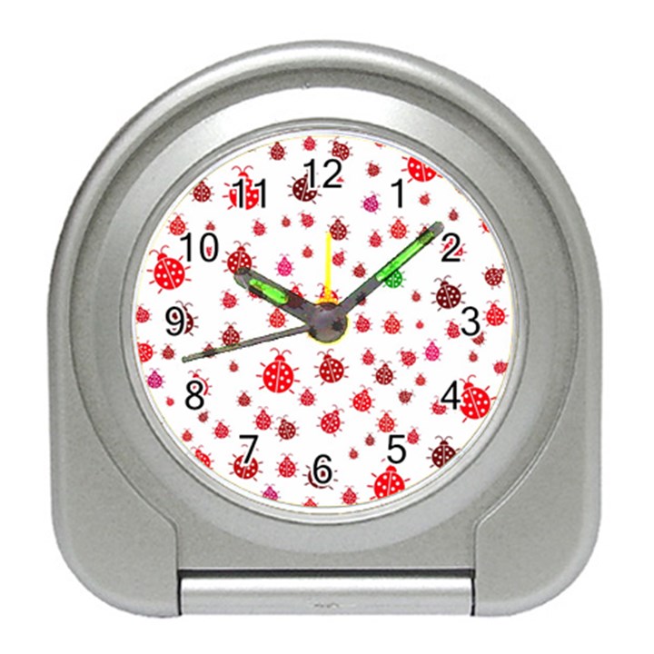 Beetle Animals Red Green Fly Travel Alarm Clock