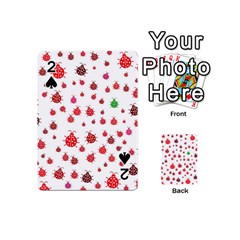 Beetle Animals Red Green Fly Playing Cards 54 Designs (mini) by Amaryn4rt