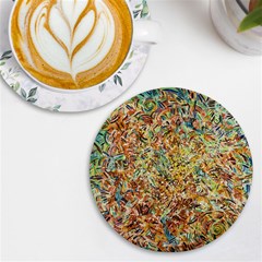 Art Modern Painting Acrylic Canvas Uv Print Round Tile Coaster by Amaryn4rt