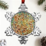 Art Modern Painting Acrylic Canvas Metal Small Snowflake Ornament Front