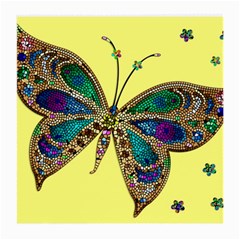 Butterfly Mosaic Yellow Colorful Medium Glasses Cloth by Amaryn4rt