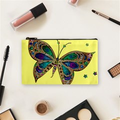 Butterfly Mosaic Yellow Colorful Cosmetic Bag (small) by Amaryn4rt