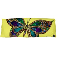 Butterfly Mosaic Yellow Colorful Body Pillow Case (dakimakura) by Amaryn4rt