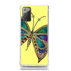 Butterfly Mosaic Yellow Colorful Samsung Galaxy Note 20 Tpu Uv Case by Amaryn4rt