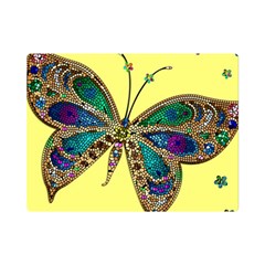 Butterfly Mosaic Yellow Colorful Premium Plush Fleece Blanket (mini) by Amaryn4rt