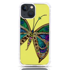 Butterfly Mosaic Yellow Colorful Iphone 13 Mini Tpu Uv Print Case by Amaryn4rt