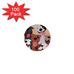 Dogs Pet Background Pack Terrier 1  Mini Buttons (100 Pack)  by Ravend