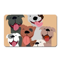 Dogs Pet Background Pack Terrier Magnet (rectangular) by Ravend