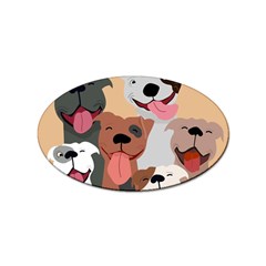 Dogs Pet Background Pack Terrier Sticker Oval (10 Pack) by Ravend