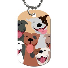 Dogs Pet Background Pack Terrier Dog Tag (two Sides) by Ravend