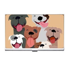 Dogs Pet Background Pack Terrier Business Card Holder by Ravend