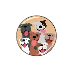 Dogs Pet Background Pack Terrier Hat Clip Ball Marker (4 Pack) by Ravend