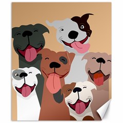 Dogs Pet Background Pack Terrier Canvas 8  X 10  by Ravend