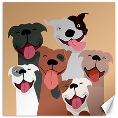 Dogs Pet Background Pack Terrier Canvas 12  X 12  by Ravend