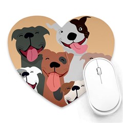 Dogs Pet Background Pack Terrier Heart Mousepad by Ravend