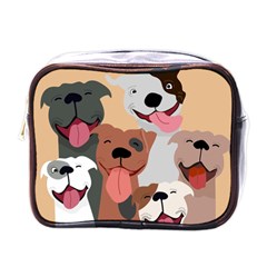 Dogs Pet Background Pack Terrier Mini Toiletries Bag (one Side) by Ravend