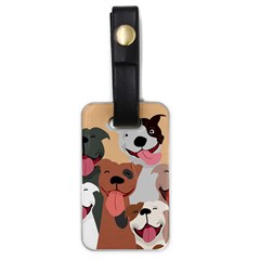 Dogs Pet Background Pack Terrier Luggage Tag (one Side) by Ravend