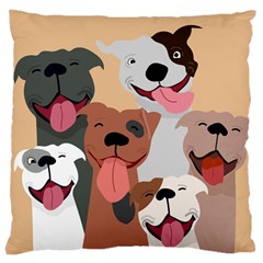 Dogs Pet Background Pack Terrier Large Cushion Case (one Side) by Ravend