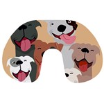 Dogs Pet Background Pack Terrier Travel Neck Pillow Front