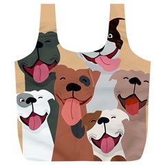 Dogs Pet Background Pack Terrier Full Print Recycle Bag (xl) by Ravend