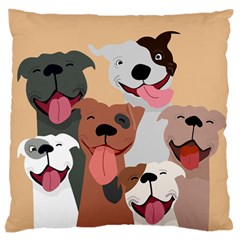 Dogs Pet Background Pack Terrier Large Premium Plush Fleece Cushion Case (one Side) by Ravend