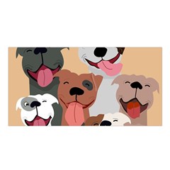 Dogs Pet Background Pack Terrier Satin Shawl 45  X 80  by Ravend