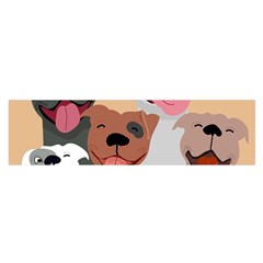 Dogs Pet Background Pack Terrier Oblong Satin Scarf (16  X 60 ) by Ravend