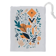 Flower Design Nature Drawstring Pouch (5xl) by Ravend