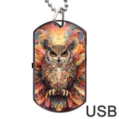 Drawing Olw Bird Dog Tag Usb Flash (one Side) by Ravend