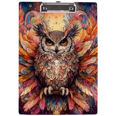 Drawing Olw Bird A4 Acrylic Clipboard by Ravend