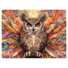 Drawing Olw Bird Two Sides Premium Plush Fleece Blanket (extra Small) by Ravend